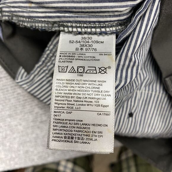 Gap Pants Chino Straight Leg Pants Mens 38x30 Gray NWT - Picture 13 of 14